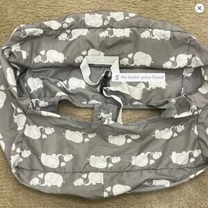Love&go Shopping Cart and High Chair Cover   (Gray Elephant)- Missing Pillow